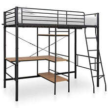 BIGTO - Struttura per letto a castello con struttura in metallo, per camera da letto, colore: grigio, 90 x 200 cm