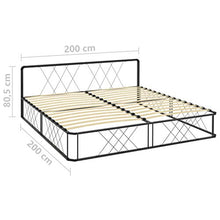 SKM Giroletto Nero in Metallo 200x200 cm (29.5kg)