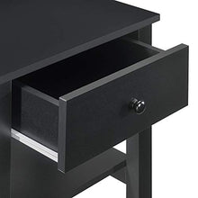[en.casa] Comodino da Letto con Un cassetto 40 x 29,7 x 41,5cm Nero