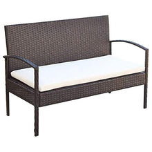 FAMIROSA Set Divani da Giardino 4 pz con Cuscini in Polyrattan Marrone-2672