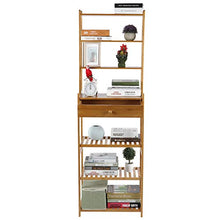HYM Bookshelf Bookshelf con Rack Multifunzione Multifunzione in bambù con Cassetto per Cassetti per La Casa