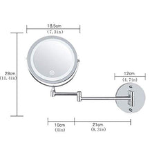 HGXC Specchio per Il Trucco Specchio cosmetico ingranditore 10X a 360 ° Specchio da Bagno Girevole allungabile su Due Lati per Bagno