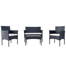 Belissy Mobili Da Balcone Divani Da Terrazzo Divani Per Giardino Mobili Da Terrazza Set Da Giardino In Rattan Set Divani Da Giardino Set Giardino Rattan,Balcone E Terrazza (Nero + Rattan)