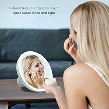 Kasimir Specchio da Trucco con Luce LED Specchio Cosmetico Illuminato Portatile Specchio Makeup Professionale Touch Screen per Trucco Camera da Letto Rasatura e Viaggio - Il Giro, Bianco