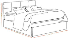SARDAMATERASSI - Letto 1 piazza e mezza con box contenitore elegante e moderno similpelle bianco incluse doghe in legno di faggio