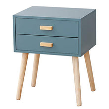 POPSPARK Comodino con Cassetto,Comodino Moderno,Tavolino/Comodino in MDF per Mobile Camera da Letto (Grigio Blu)