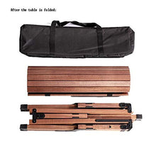 SCDXJ Tavolo da Esterno Giardino，Legno Massiccio tavolino pieghfnole，Adatto per Campeggio, Barbecue, Balcone,Brown-120 * 60 * 41cm
