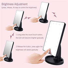 XRZY Specchio per Trucco a 180 Giri, Specchio cosmetico da appoggio, Specchio per ingrandimento Illuminato a LED 10X Ingrandimento per Trucco a LED