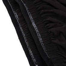 Dioche Eck - Copridivano elasticizzato, a forma di L, con penisola sinistra/destra, 3 + 2 posti, con penisola elasticizzata per divano (nero)