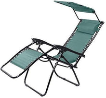 L&B-MR - Sedia a sdraio da giardino, reclinabile, per esterni, pieghevole, a gravità, con baldacchino e sedie reclinabili, supporta 200 kg