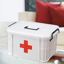 Scatola di primo soccorso, Scatola Medica in plastica per uso domestico, contenitore per medicinali, per dormitorio 33x24x19cm