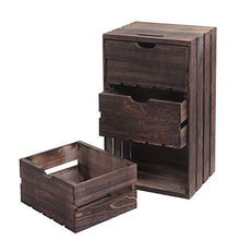 Mendler Comodino cassettiera HWC-C62 serie Vintage 3 cassetti - marrone