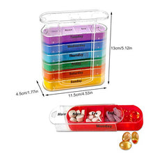 Organizzatore per medicinali a 28 celle a prova di umidità, mini valigetta per medicinali portatile Organizer settimanale per pillole Vassoio rimovibile e coperchio per dispenser di design