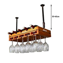 NSYNSY Portabottiglie a soffitto Portabottiglie a Parete Portabottiglie | Portabottiglie e Bicchiere | Arredamento per la casa e la Cucina | Rack di stoccaggio | Espositore per Decorazioni da Bar |
