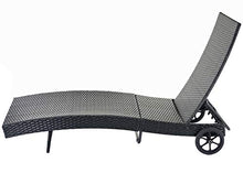 Mendler Lettino Regolabile da Esterno HWC-D80 polyrattan Antracite con Cuscino Grigio Scuro