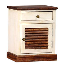 SKM Comodino in Legno Massello di Sheesham e Mango 30x40x50 cm