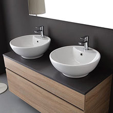 Kiamami Valentina MOBILE BAGNO CON TOP IN LEGNO ANTRACITE E LAVABO DA APPOGGIO DOPPIO | SOLE