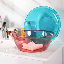 ZWMG Bacino di plastica Spessa in plastica Rotonda Grande lavabo di lavabo Piccolo lavabo Verdure può Essere utilizzato per la Frutta Adatta per Il Bagno Domestico (Grigio, Blu, Rosa)