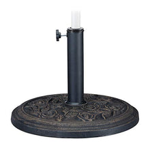 Relaxdays Base per Ombrellone, per Aste con D: 35 mm, 38mm, 48 mm, Adattatori Precisi, Antivento, Stabile, Nero