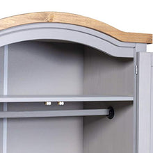 Armadio in Legno di Pino Messicano Corona Range 2 Porte Grigio