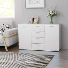 vidaXL Credenza Bianca 120x35,5x75 cm in Legno Multistrato
