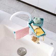 Ixkbiced Organizzatore di Stoffa per stoviglie con Rubinetto Rotante per lavabo a Doppio Strato