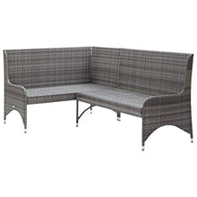 vidaXL 2X Divani Angolari da Giardino Arredo Sofà Dormeuse Esterno Divanetti Chaise Longue Poltrone Canapè Salotto in Polyrattan Nero