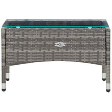 Tidyard Set Divani da Giardino in Polyrattan, Set di Mobili da Giardino, Set Divano Esterno con Cuscini Grigio 4 pz