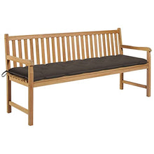 vidaXL Panca da Giardino con Cuscino Talpa 175 cm in Legno di Teak