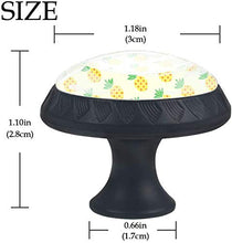 Ananas giallo ananas Pattern Pattern Pomelli per Porta Set di 4 Pomelli per Mobili Manopole per Cassetti Cucina Armadio Vetro