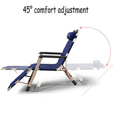 XIAOLY Chaise Lounge/Poltrona/Sedia Pieghevole/Letto Pieghevole, Versatile Regolabile per Giardino, Coperta, Campeggio, Coperta, Ufficio,Blue