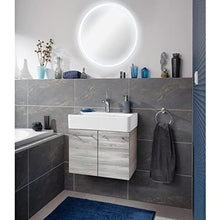 FACKELMANN - Set di mobili da bagno Lima per piccoli bagni, con lavabo da 60 cm e specchio da bagno a LED