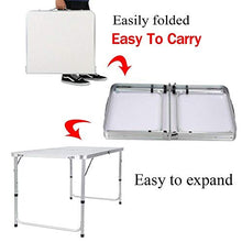 AWJ Tavolo da Campeggio per Esterni Tavolo da Picnic Pieghevole da Campeggio Tavolo da Pranzo per Barbecue da Picnic per Feste da Giardino 4FT / 120CM, Altezza regolabil