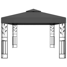 vidaXL Gazebo con Tetto Doppio 3x4 m Antracite
