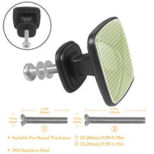 Strisce scozzesi bianche verdi Pomelli per Porta Set di 4 Pomelli per Mobili Manopole per Cassetti Cucina Armadio Vetro