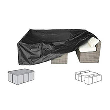 FEIDAjdzf - Telo protettivo per mobili da giardino in poliestere 210D, impermeabile, copertura per mobili da giardino, quadrati, tavoli e sedie, colore: nero
