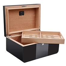 SMEJS 2-Layers Cigar Cabinet con igrometro e umidificatore Black Classic umidificatori for Club Home Page Cigar Box