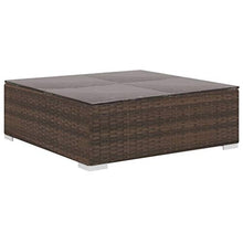 vidaXL Divano da Giardino Set 24 pz in Polirattan Marrone Sofa con Cuscini