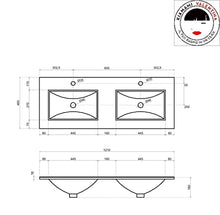 Kiamami Valentina MOBILE BAGNO 120 CM CON DUE CASSETTI E DOPPIO LAVABO | BERLIN