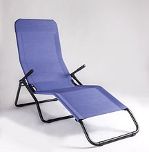 GREENBEE by Stiliac Lettino Reclinabile Pasha, Blu Melange