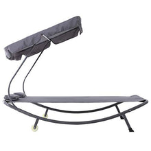 Outsunny Lettino Matrimoniale 2 Posti Prendisole Parasole Regolabile Esterno e Giardino 200 x 170 x 134cm Grigio