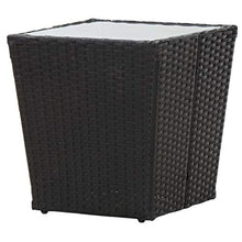 FAMIROSA Set da Bistrot per Giardino 3 pz in Polyrattan e Vetro Nero-8364