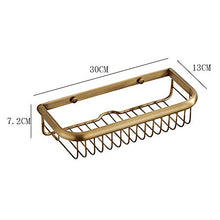 Storage shelf Cestino portaoggetti da Parete in Ottone Anticato