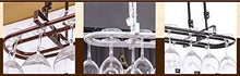DJSMjbj - Supporto da soffitto per bicchieri da vino rosso, altezza regolabile, facile da installare, bianco, 80*25cm