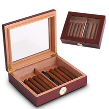 YUTRD ZCJUX Scatola per sigari in Legno di Cedro Rosso Nero (30 sigari) Custodia per armadietto per humidor con igrometro (Color : Red)