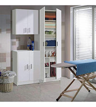Habitdesign Armadio Multiuso Basso, 2 Ante, Rifinito in Colore Bianco, Misure: 59 cm (Larghezza) x 80 cm (Altezza) x 37 cm (profondità)