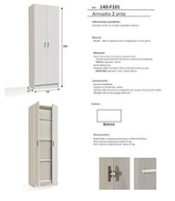 Dianhydro Armadio Multiuso 2 Ante H cm 180 x L cm 58 x P cm 37