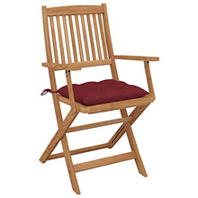 vidaXL Sedie da Giardino Pieghevoli 2pz con Cuscini Massello d'Acacia