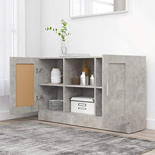 vidaXL Credenza Grigio Cemento 120x30,5x70 cm in Truciolato