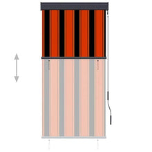 vidaXL - Tenda avvolgibile per esterni, 80 x 250 cm, arancione e marrone
